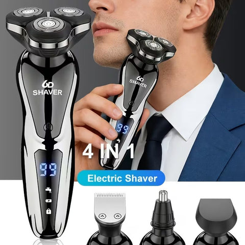 Rechargeable 3-in-1 Electric Shaver & Grooming Kit