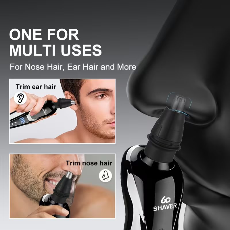Rechargeable 3-in-1 Electric Shaver & Grooming Kit