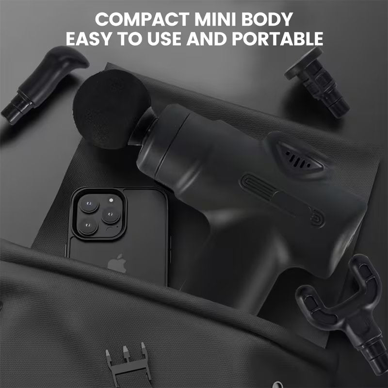 Mini Portable Massage Gun – 6 Massage Heads