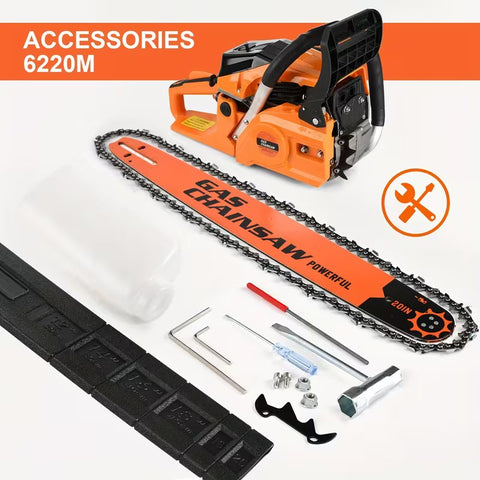 6220M Gasoline Chainsaw – Powerful Petrol Chain Saw for Cutting & Woodwork