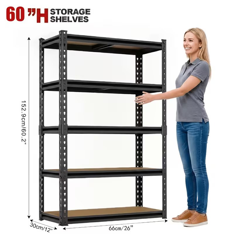 5-Tier Heavy-Duty Steel Storage Shelving – 72"