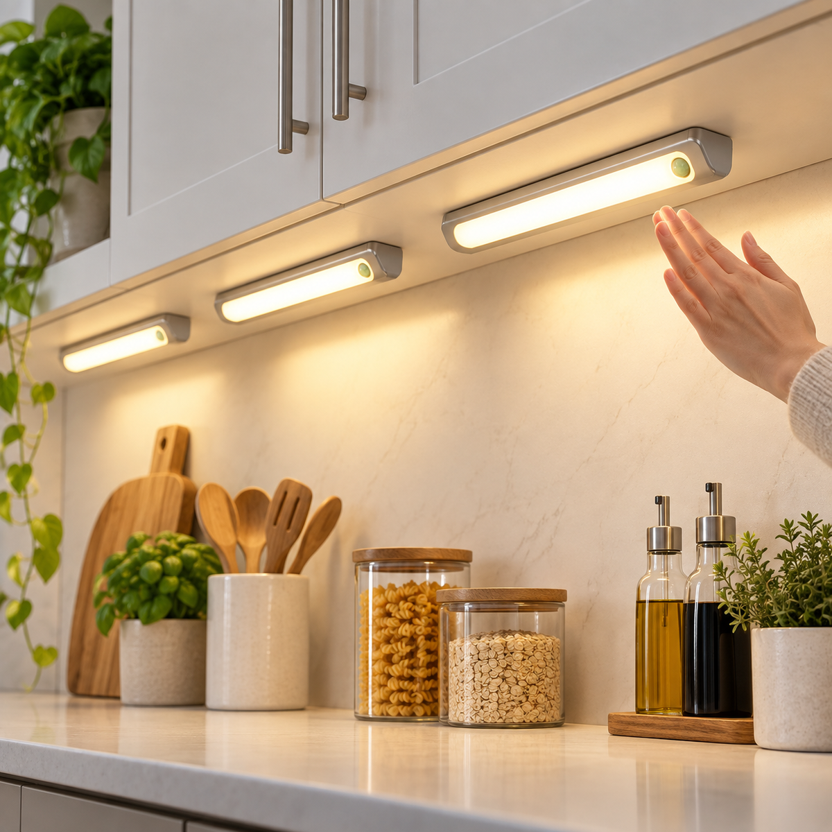 Rechargeable Motion Sensor Cabinet Lights under kitchen cabinets
