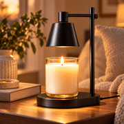 Adjustable Candle Warmer Lamp in a cozy room
