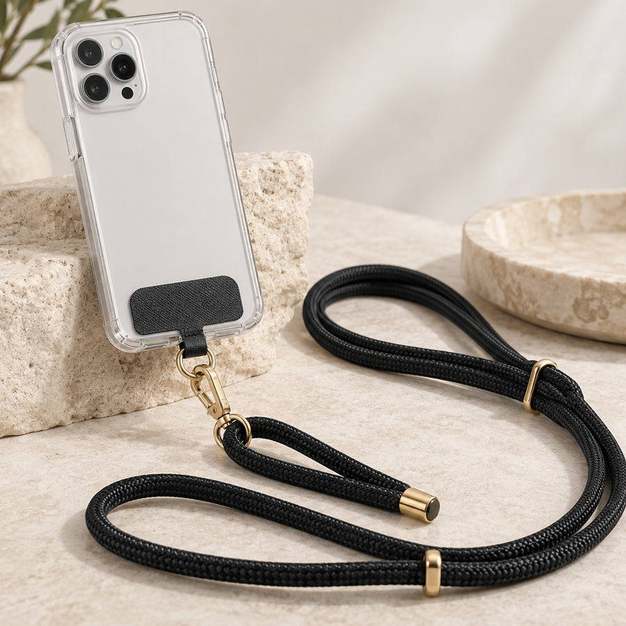 Clip on and adjust the strap