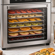 Digital Food Dehydrator close-up showing multiple fruit trays