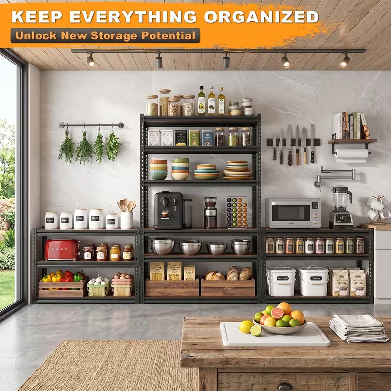 5-Tier Heavy-Duty Steel Storage Shelving – 72"