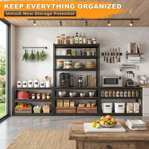 5-Tier Heavy-Duty Steel Storage Shelving – 72"