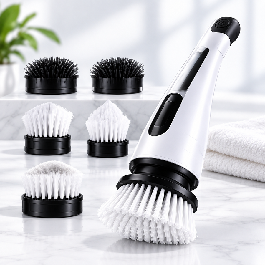 Cordless Electric Spin Scrubber Kit with brush heads