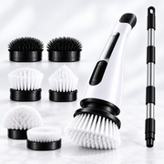 Cordless Electric Spin Scrubber Kit with extension handle and brush head set