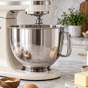 Classic Stand Mixer stainless bowl and whisk close-up